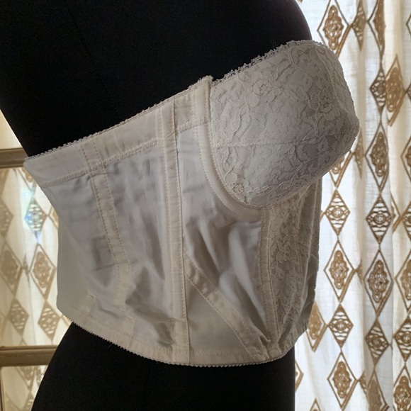 Vintage 1960s Simpson Sears cropped boned bustier with underwire cups - Picture 3 of 5